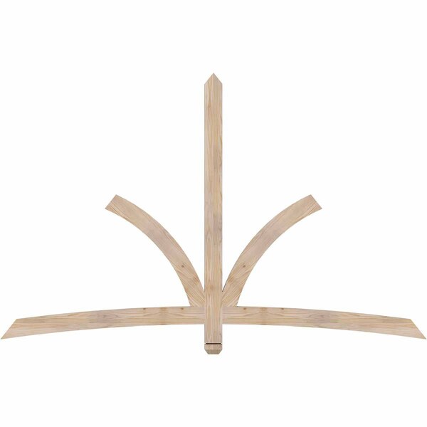 Ekena Millwork Davenport Smooth Timber Gable Bracket, Douglas Fir, 84"W x 53"H x 1 1/2"D x 3 1/2"F, 15/12 Pitch GBW084X53X0204DAV00SDF - main